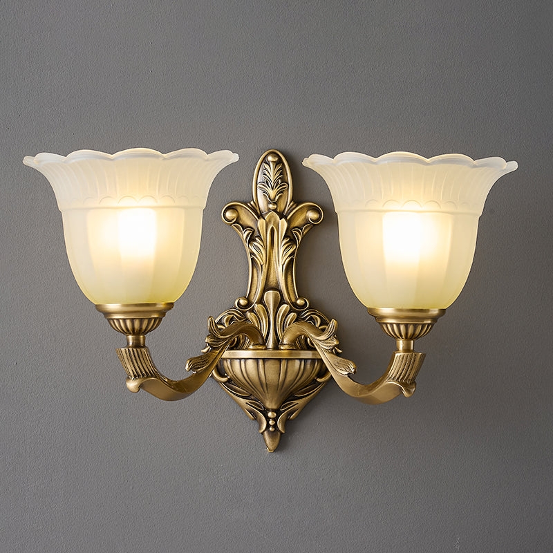 Bloom Flower Brass Sconce D631