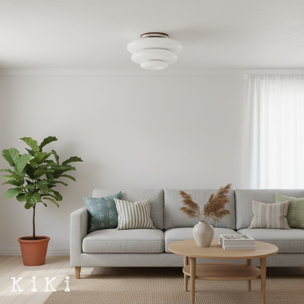 Cirren Geometric Metal Glass Ceiling Lamp With Soft Ambient Glow K2142