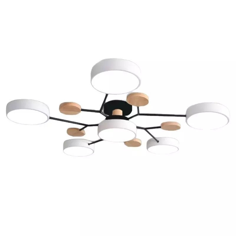 Coloful Branched Round Wooden Ceiling Light K176