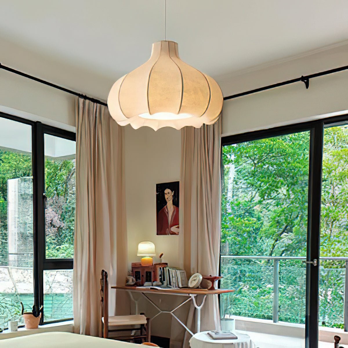 Onion Bubble Silk Pendant Lamp K531