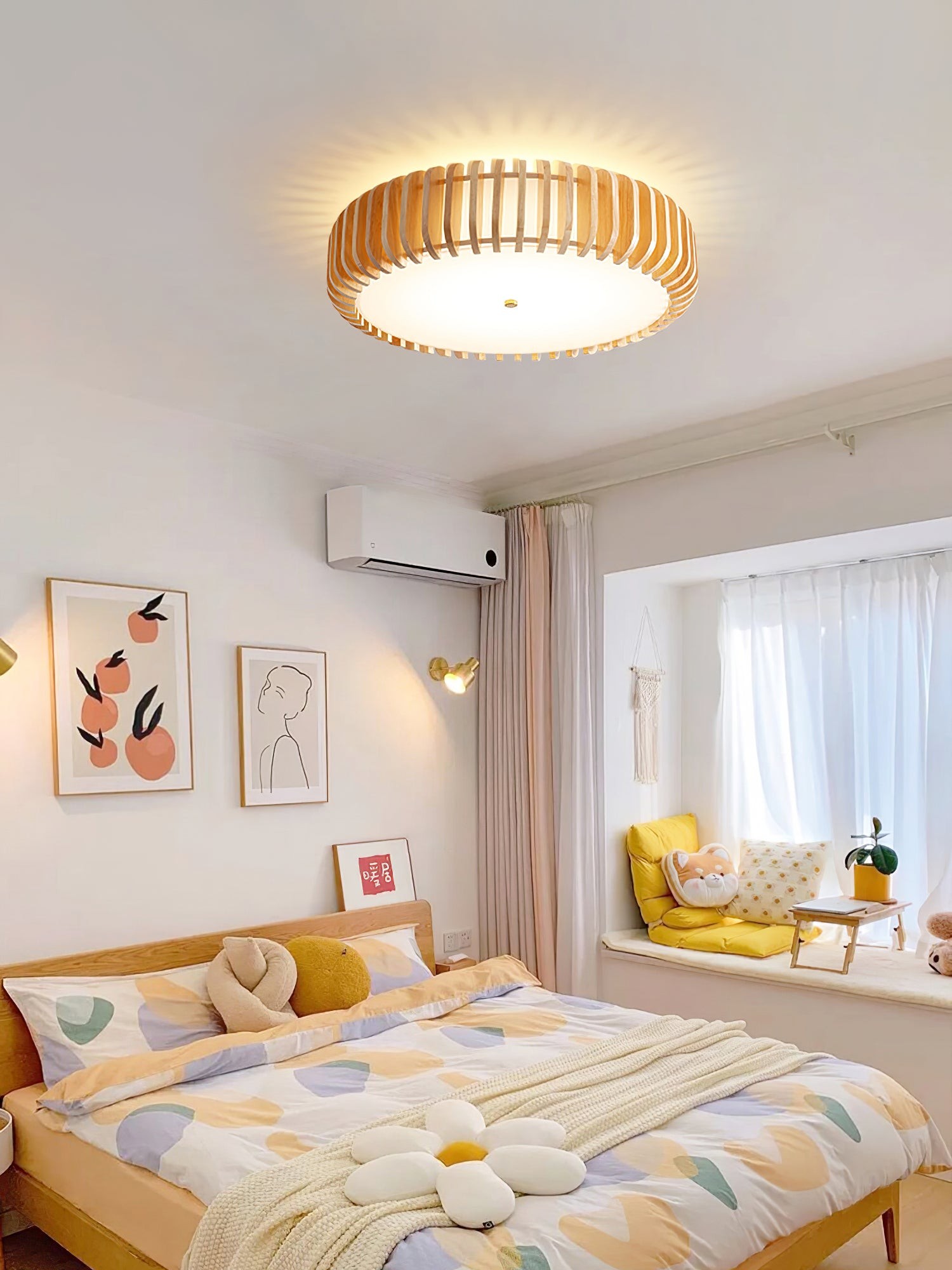 Wooden Drum Ceiling Lamp K1098