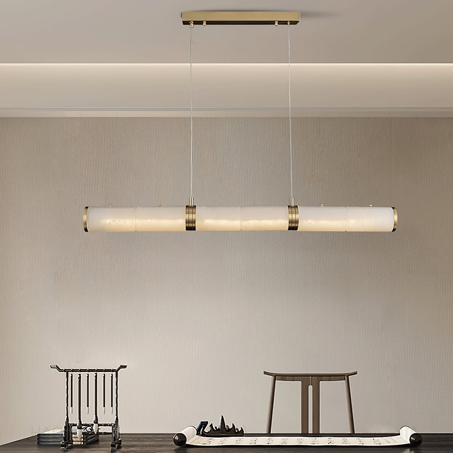 Luxurious Alabaster Beam Pendant Light K224