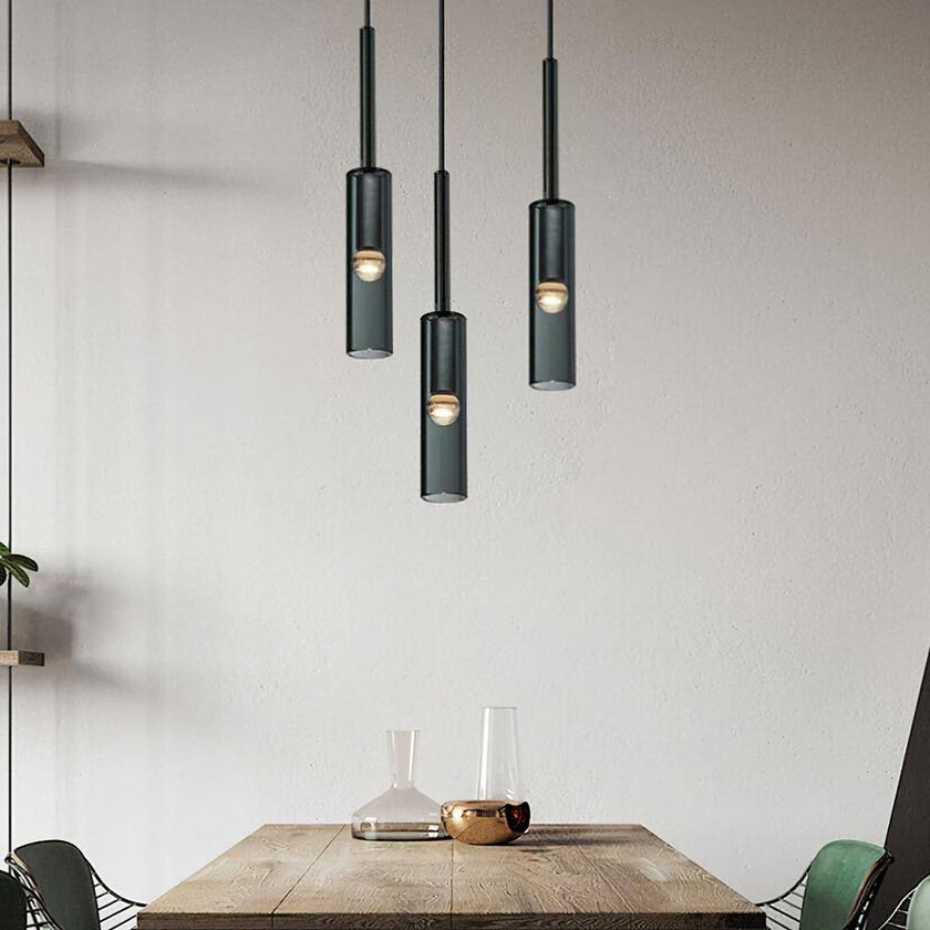 Modern Cylindrical Glass Pendant Light K855