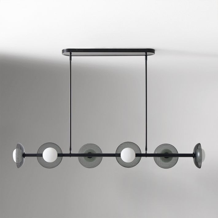 Elorina 6-Light Linear Chandelier - Modern Metal Light Fixture - Dining Room Lighting K1294