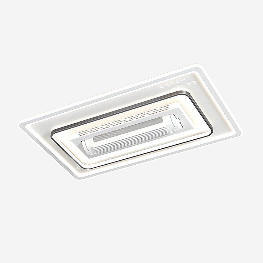 Modern LED Flat Quiet Bladeless Ceiling Fan LIght K1105