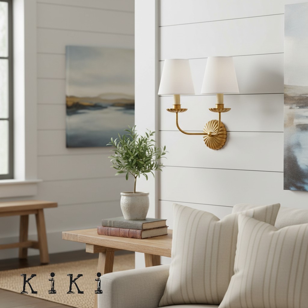 Catina Metal Wall Sconce with Fabric Shade – Stylish Accent Lighting for Home K1181