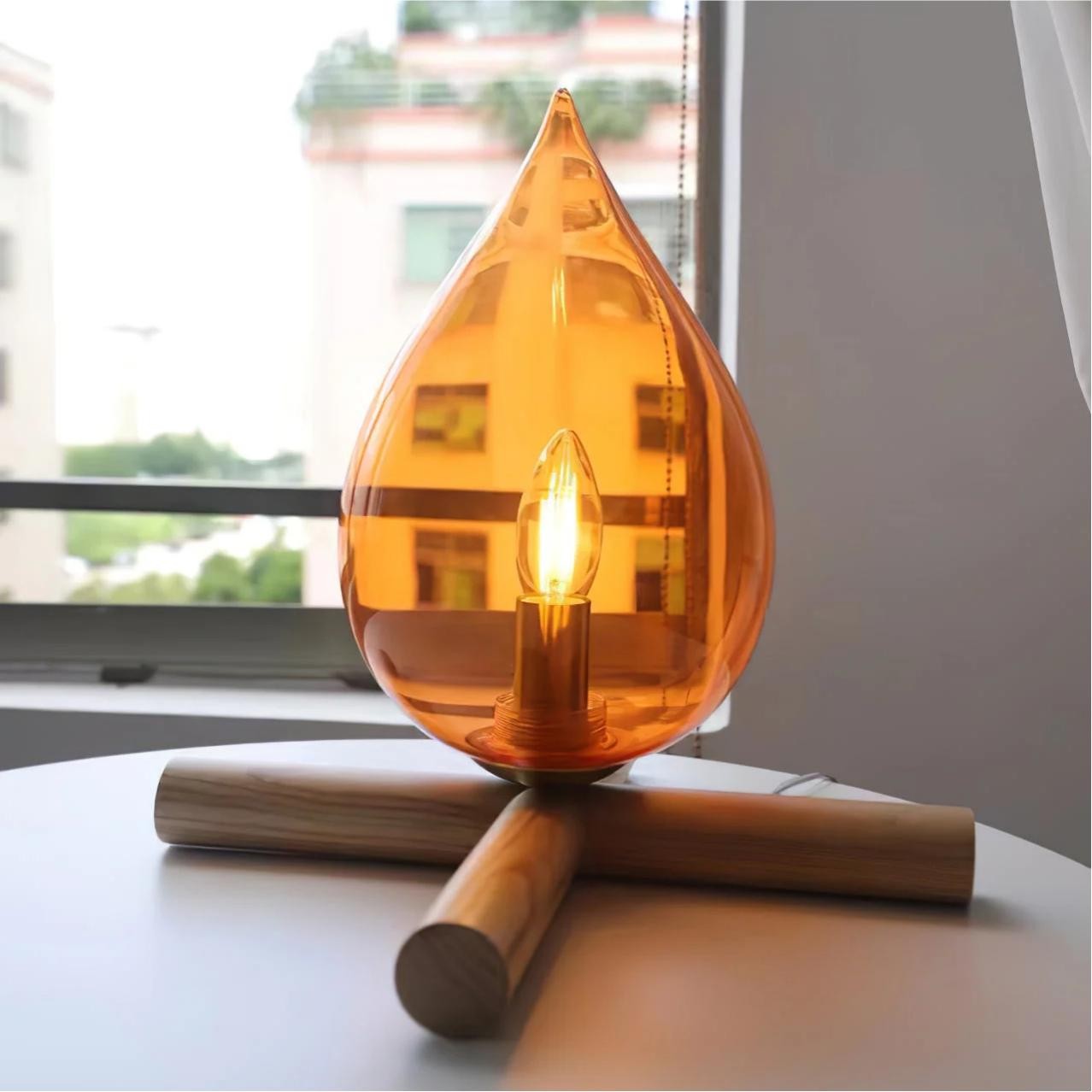 Funny Fire Shape Small Flame Table Lamp K381