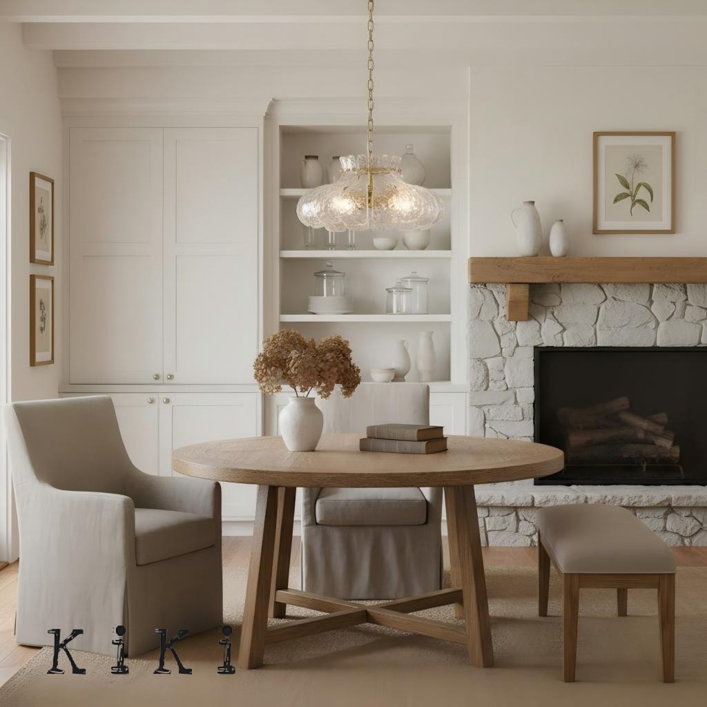 Floral Ice Glass Pendant Light - Retro Petal Pendant Lamp for Bedroom K2366