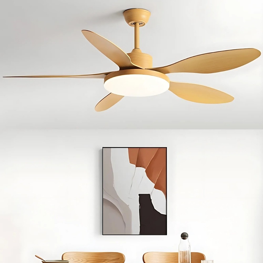 Scandinavian Led 5 Blade Ceiling Fan Light K1116