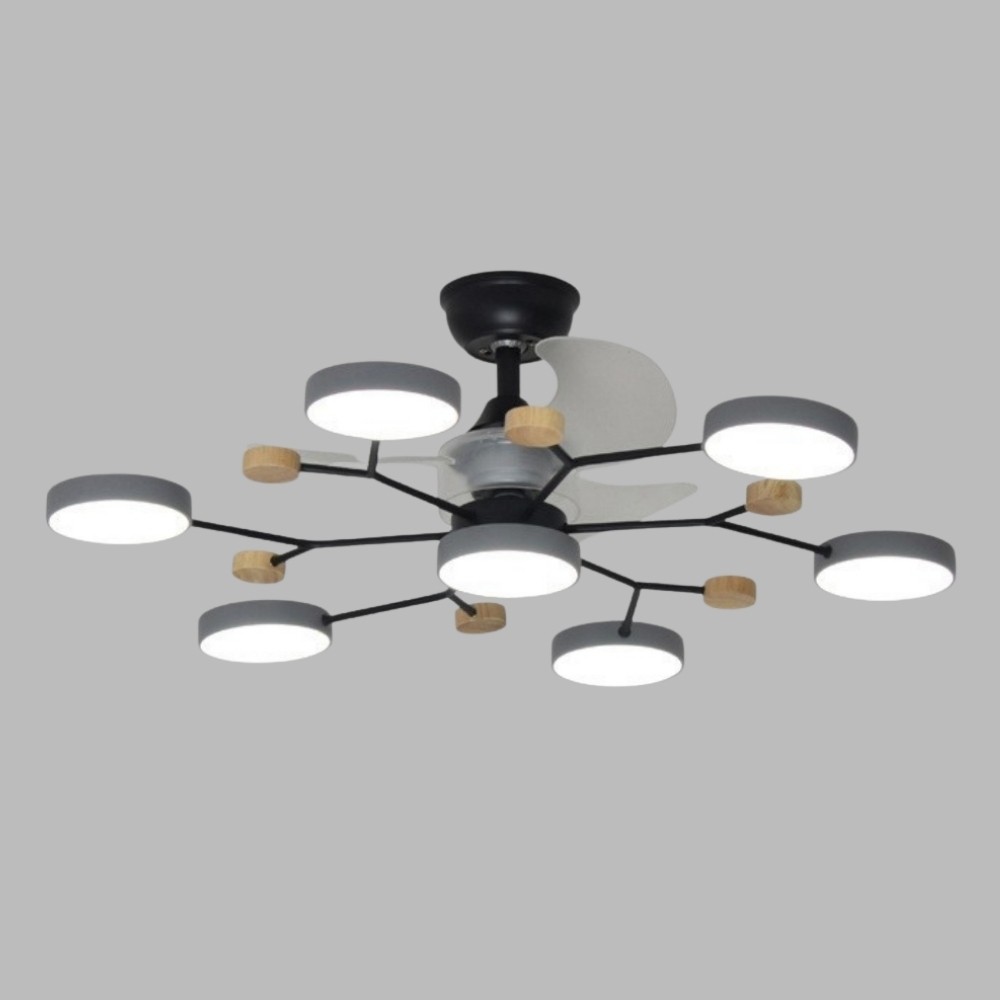 Nordic Branch Quiet Led Ceiling Fan Light K950