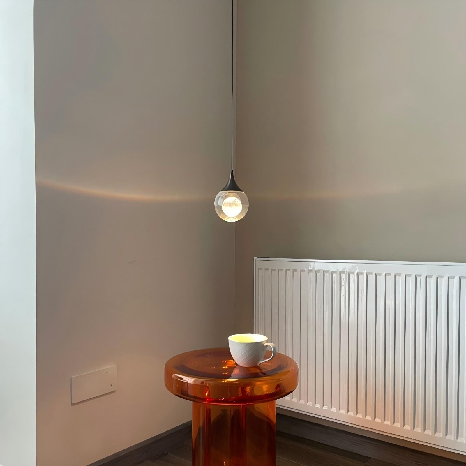 Moon Clear Glass Ball Pendant Light K787