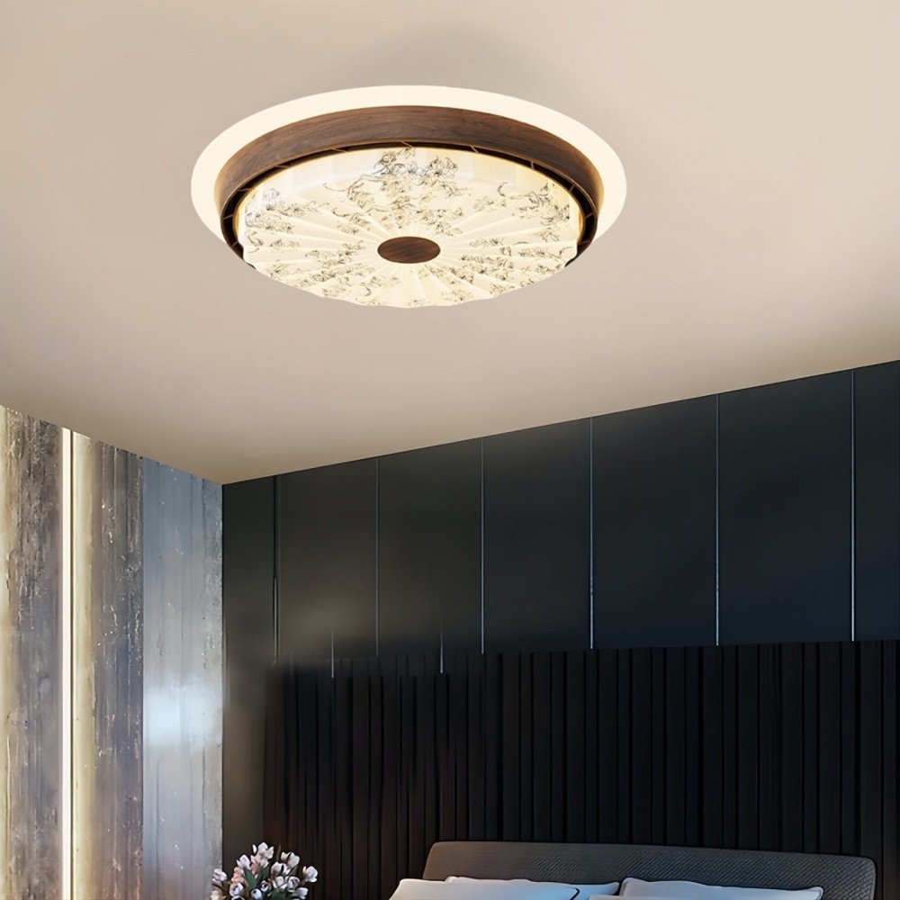 Retro Low Profile Bladeless Led Ceiling Fan Light K1101