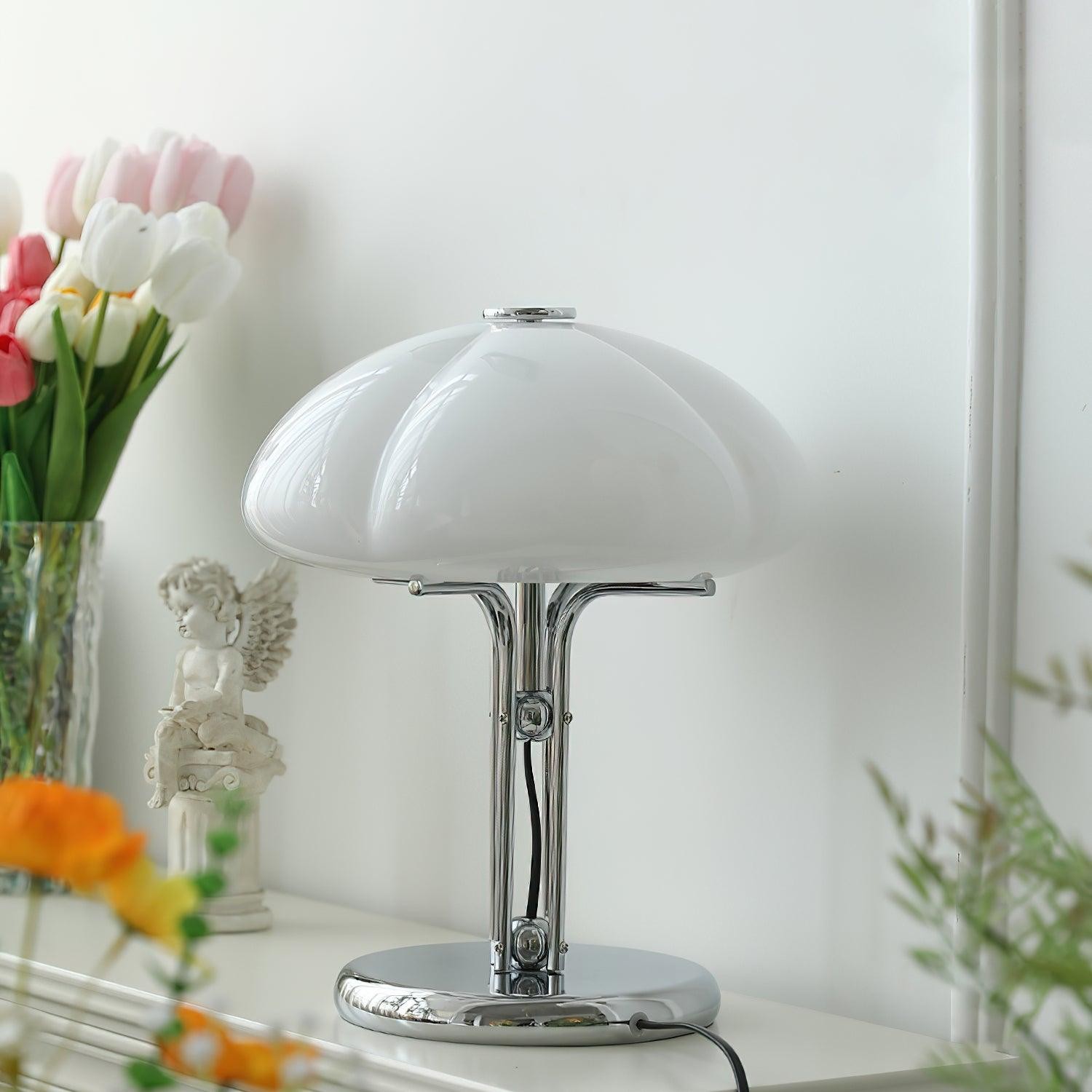 High-Grade Bedroom Bedside Mushroom Glass Table Lamp K302