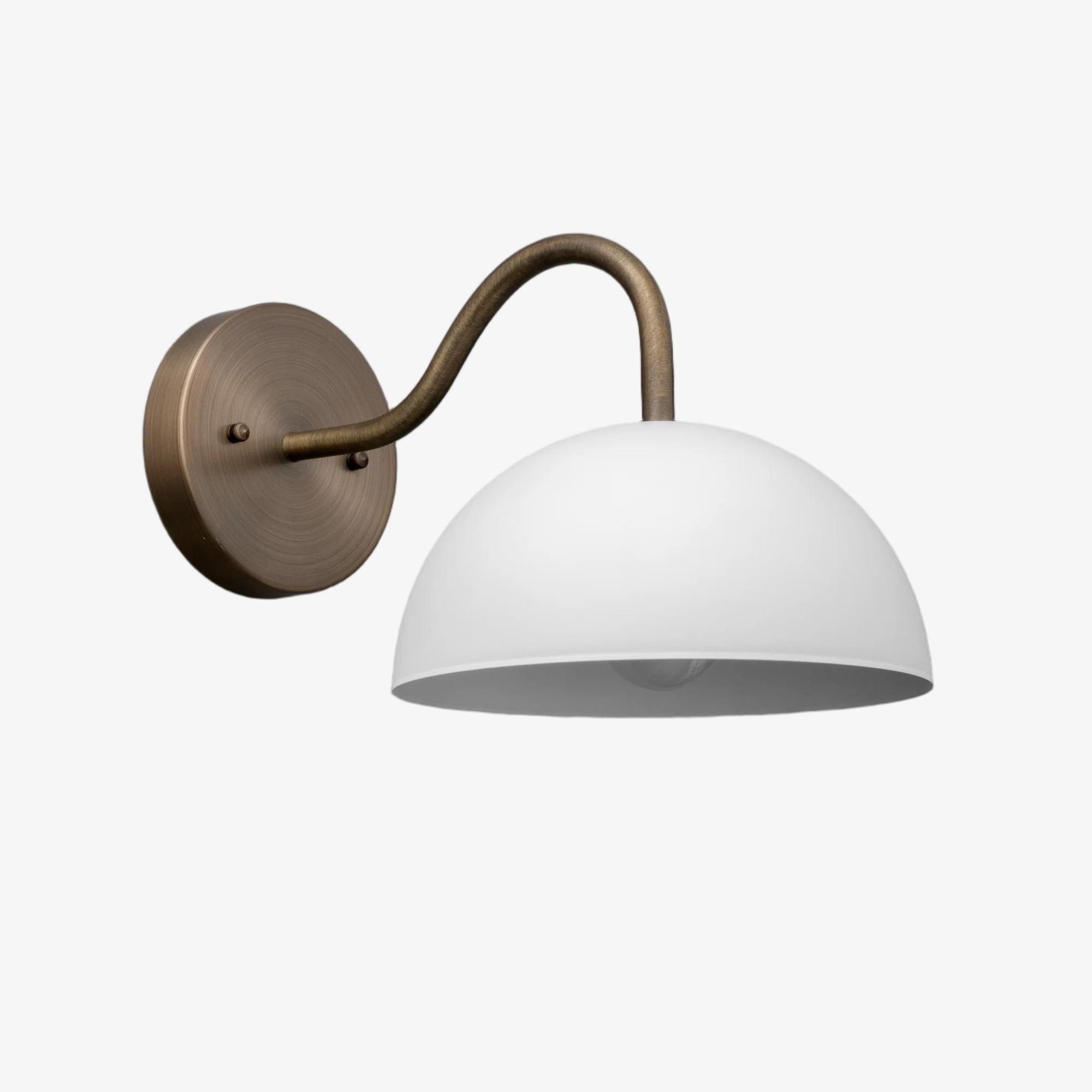Curva Curved Dome Shade Wall Sconce – Mid-Century Modern Versatile Indoor Lighting K1542
