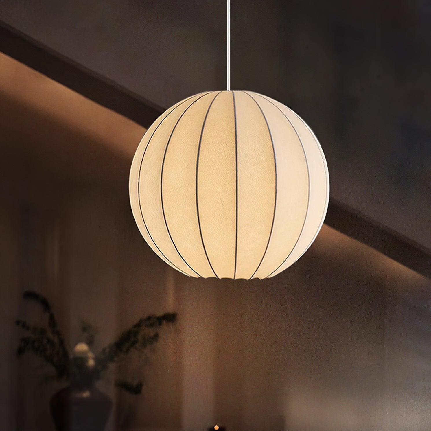 Creative Japanese Minimalist Silk Pendant Lamp For Restaurant K438