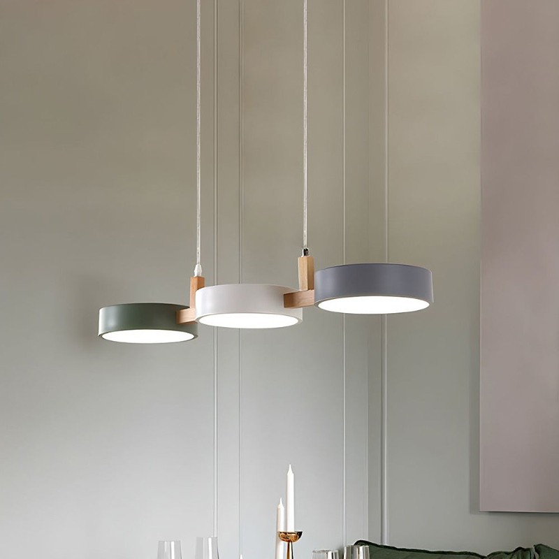 Nordic Modern Simple Macaron 3 Head Pendant Lamp K530