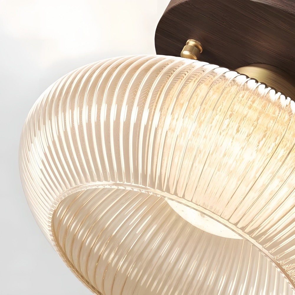 Soliro Contemporary Glass Dome Ceiling Light - Sleek Flush Mount Lamp for Hallway K2238