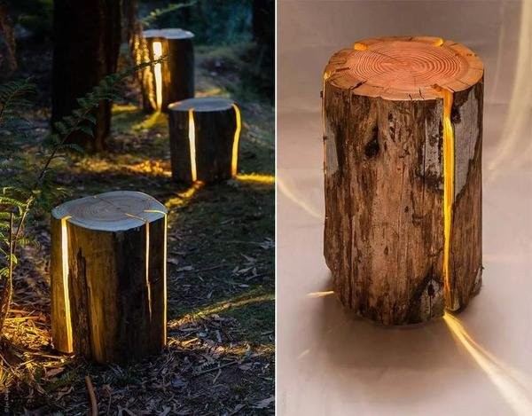 Cracked Stump Lamp