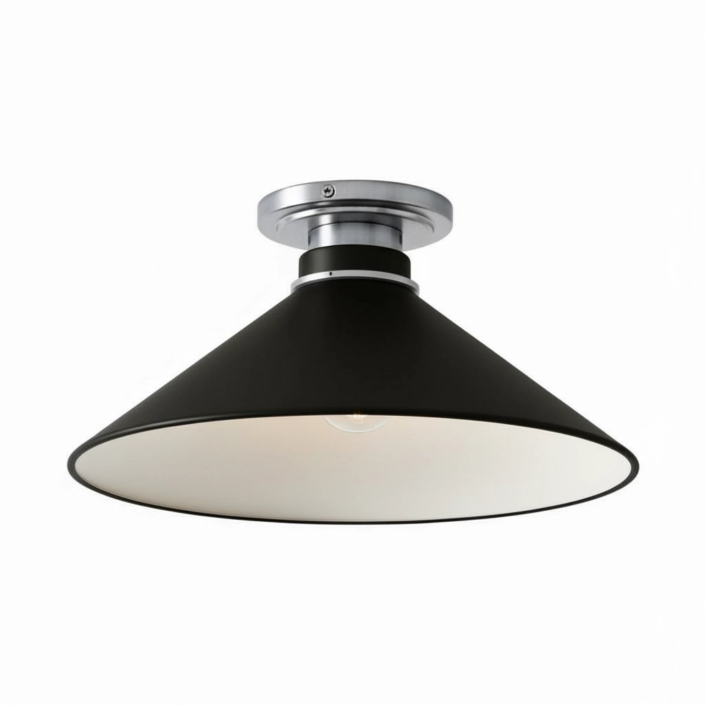 Aurenza Simple Flush Mount – Metal and Glass Ceiling Light for Any Room K1138