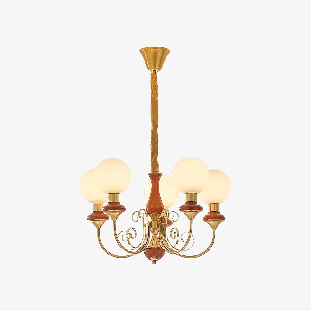 Radiara Sculptural Luxurious Glass Chandelier - Elegant Metal Lighting for Living Room K2110