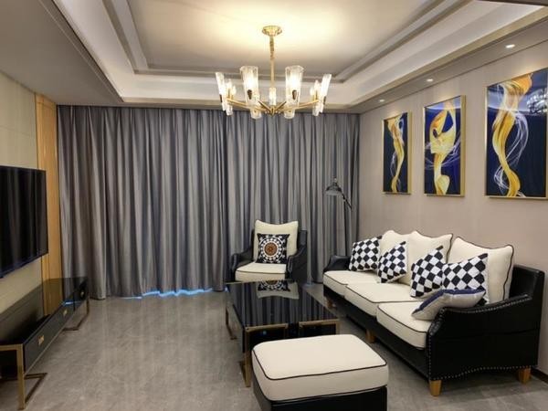 Glass Disks Chandelier/Brass