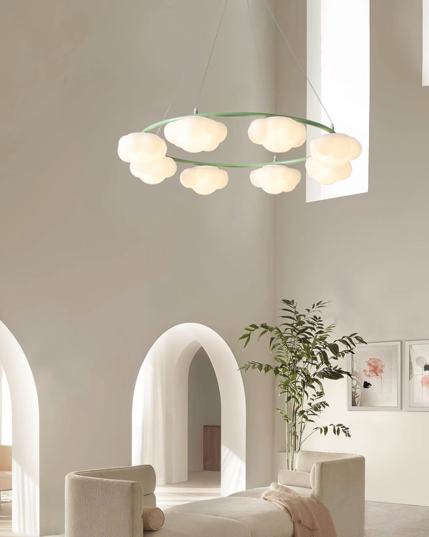 Cream Style Creative Personality Clouds Chandelier K696
