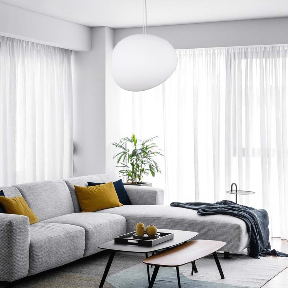 Pebble Shape Pendant Light - Nordic Glass Pendant light for Dining Room K797