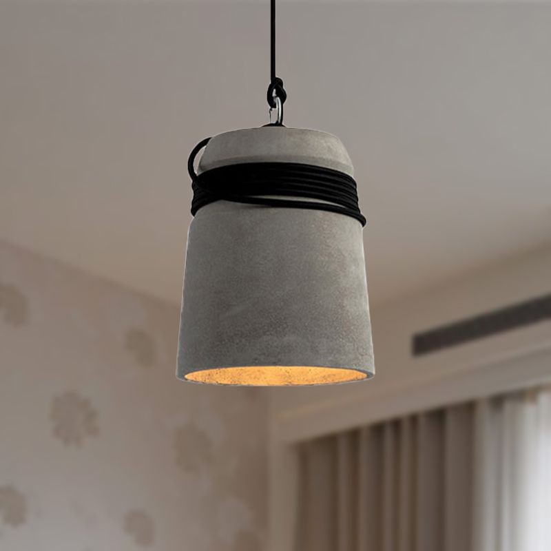 Nordic Cement Hemp Rope Pendant Lamp K888