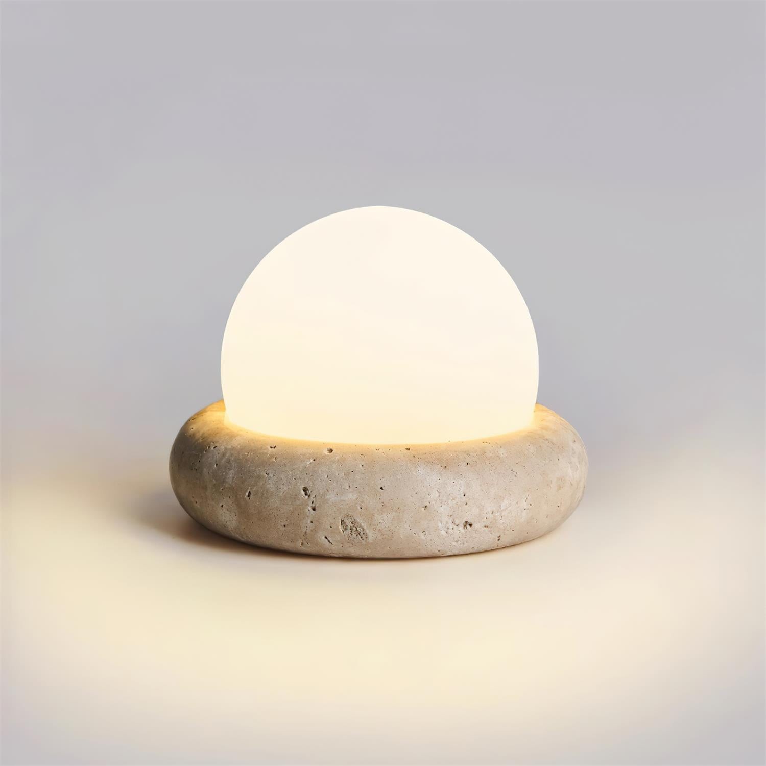 Modern Travertine Cute Mini Orb Table Lamp K853