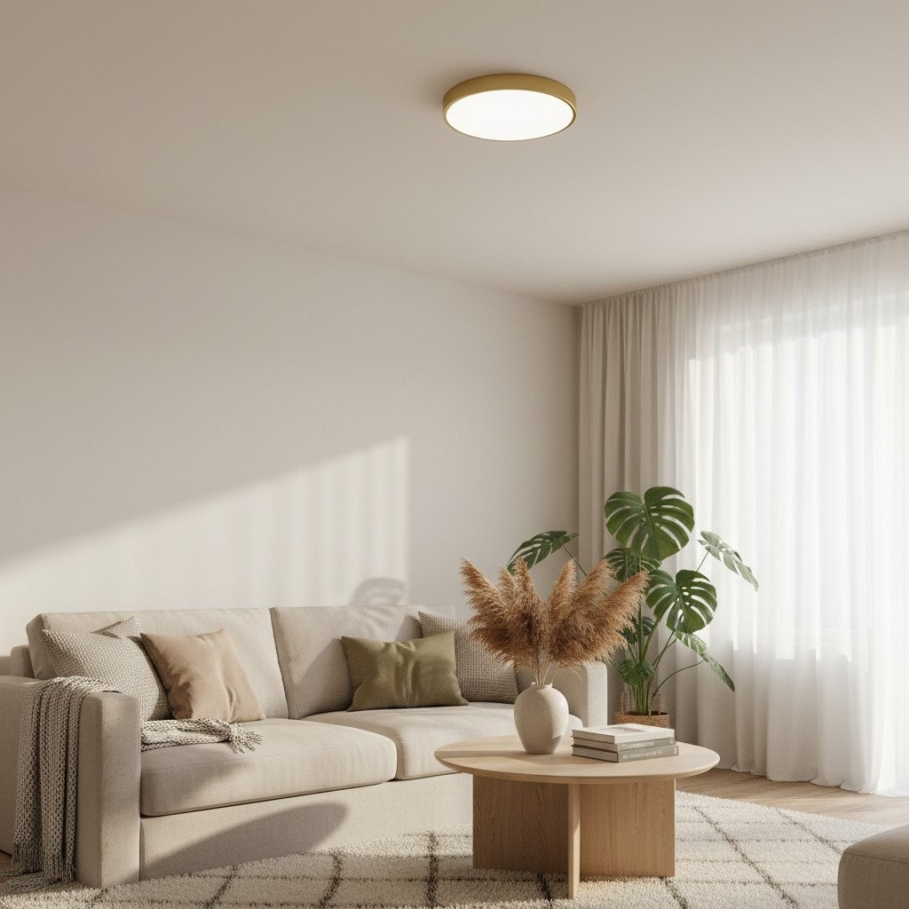 Rondi Minimalist Round LED Ceiling Light - Circular Iron Design for Living Room and Bedroom K2135