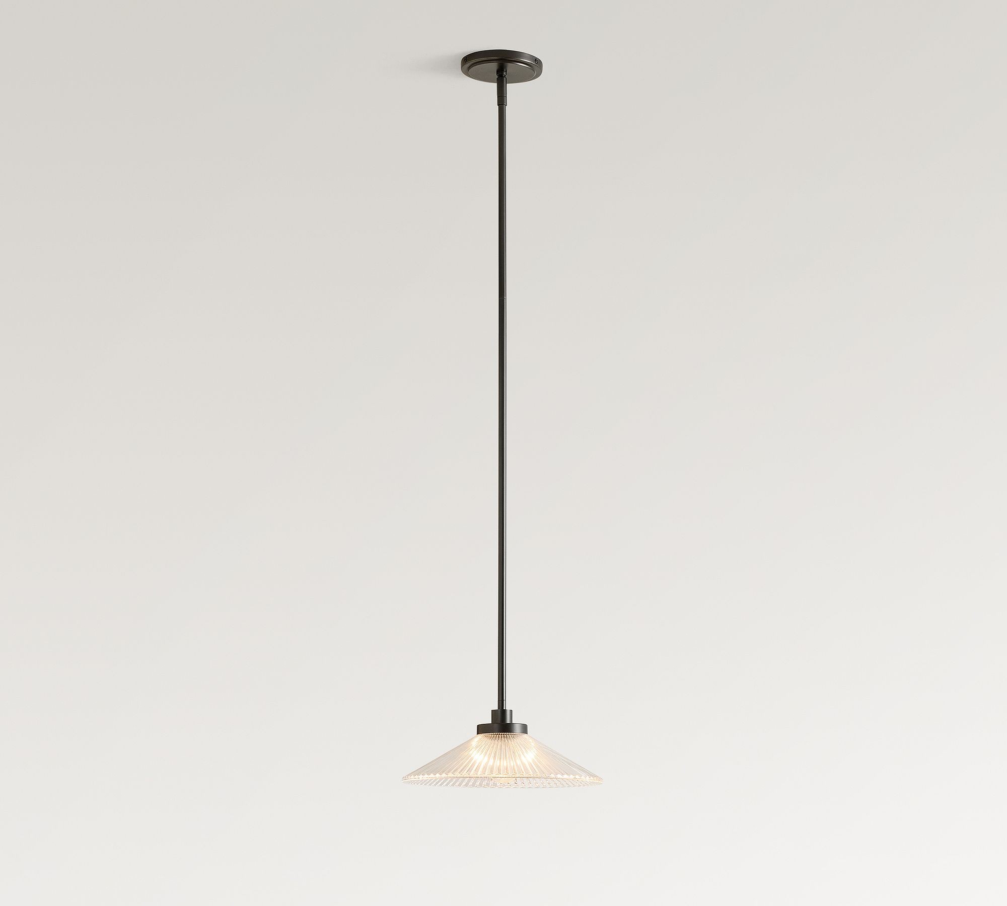 Bravira Textured Glass Pendant Light - Minimalist Modern Lamp for Kitchen Island K1325