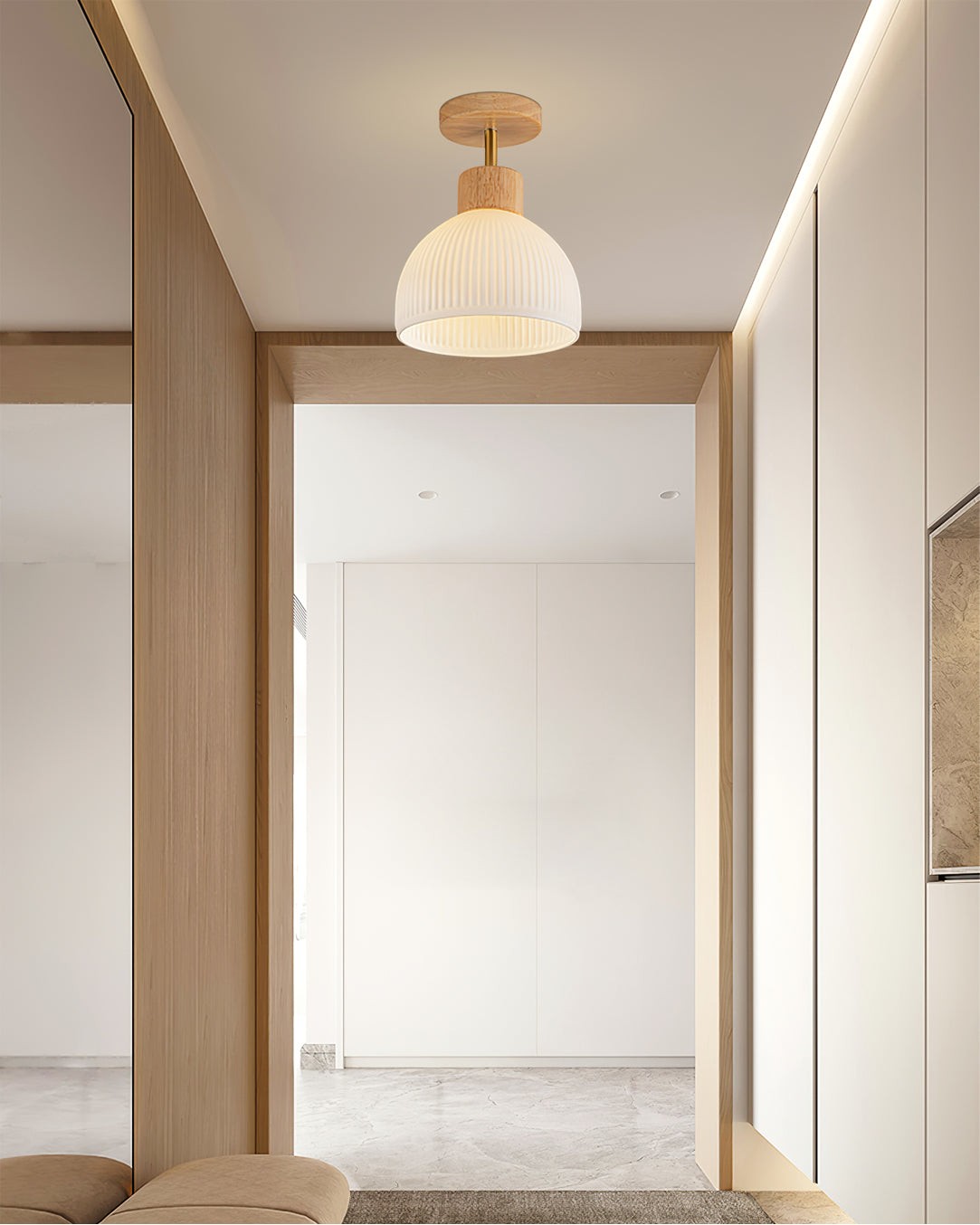 Nordic Wood Style LED Ceiling Lamp K270