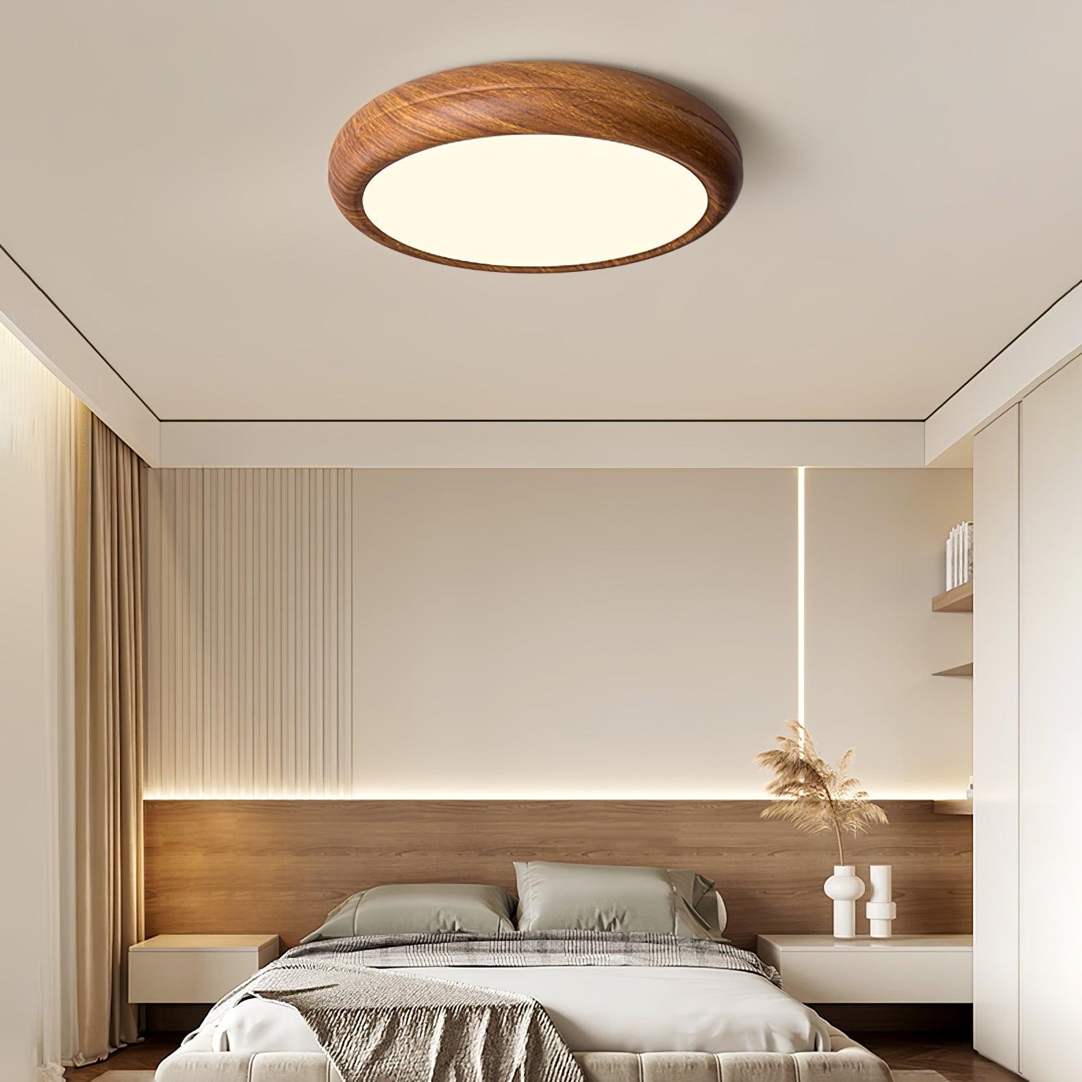 Wood Grain Round Ceiling Lamp K776