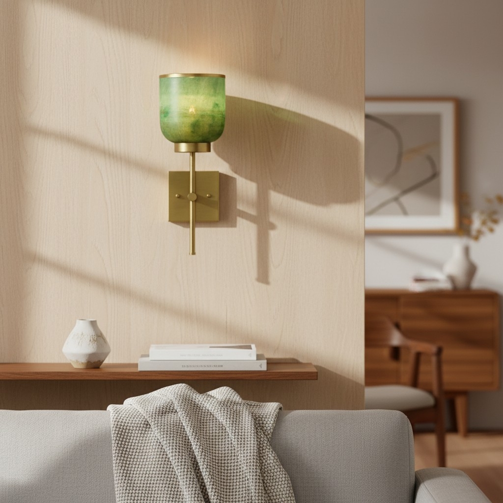Helvo Gradient Glass Wall Lamp - Cylinder Glass Sconce for Living Room and Entryway K2350