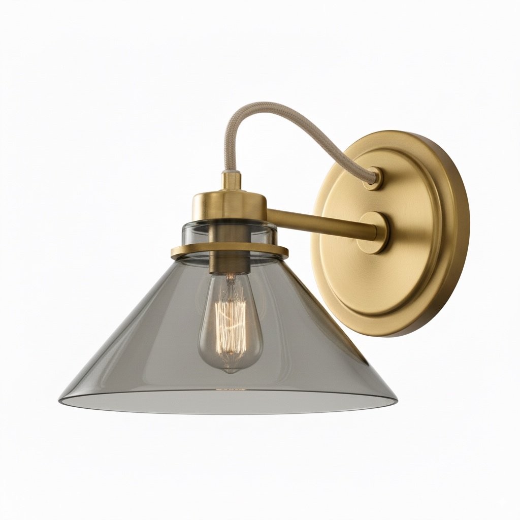 Aurenza Farmhouse Wall Sconce – Metal Or Glass Lighting for Entrance or Bedroom K1140