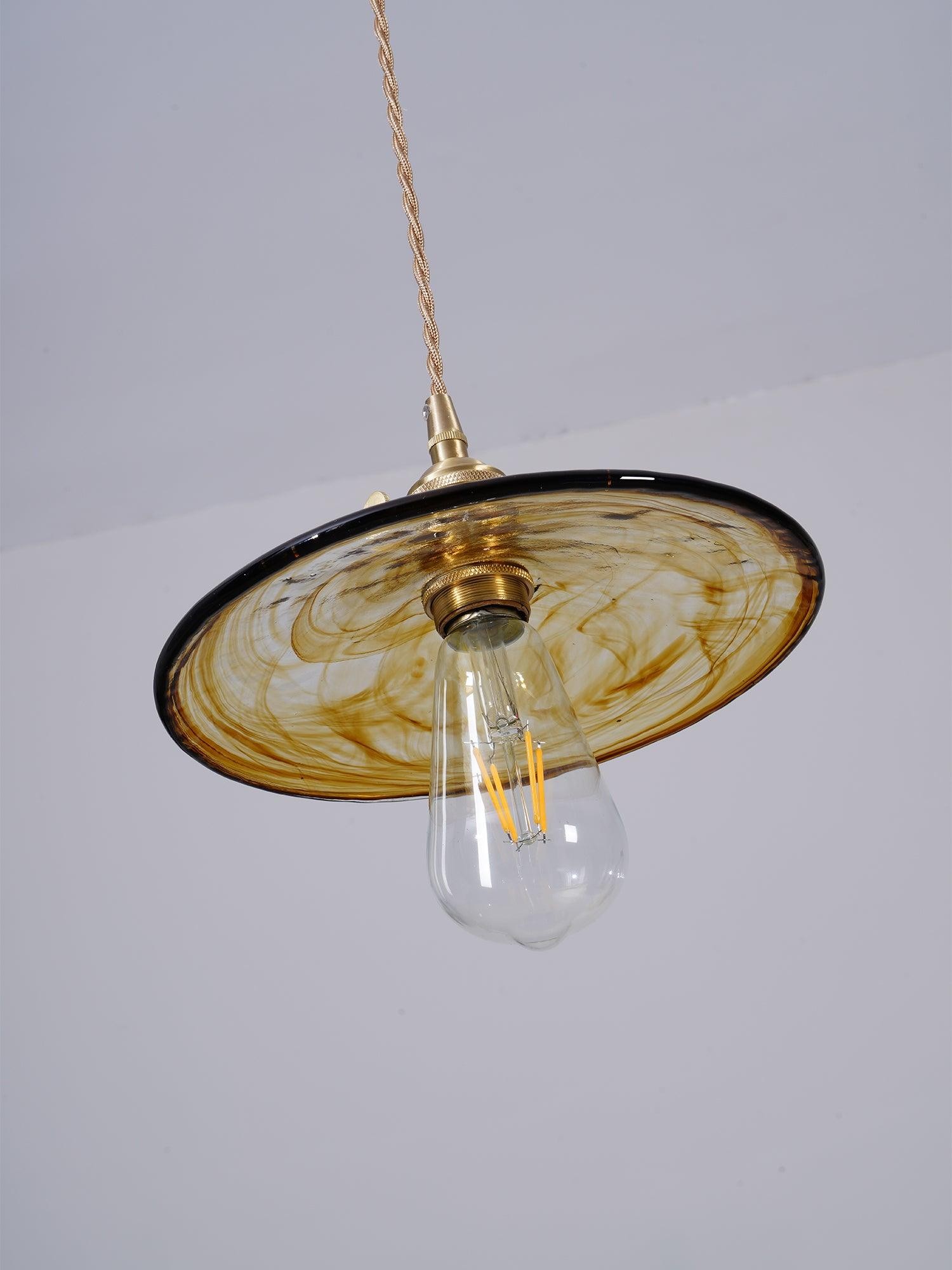 Brass Vintage Clear Glass Pendant Light K586