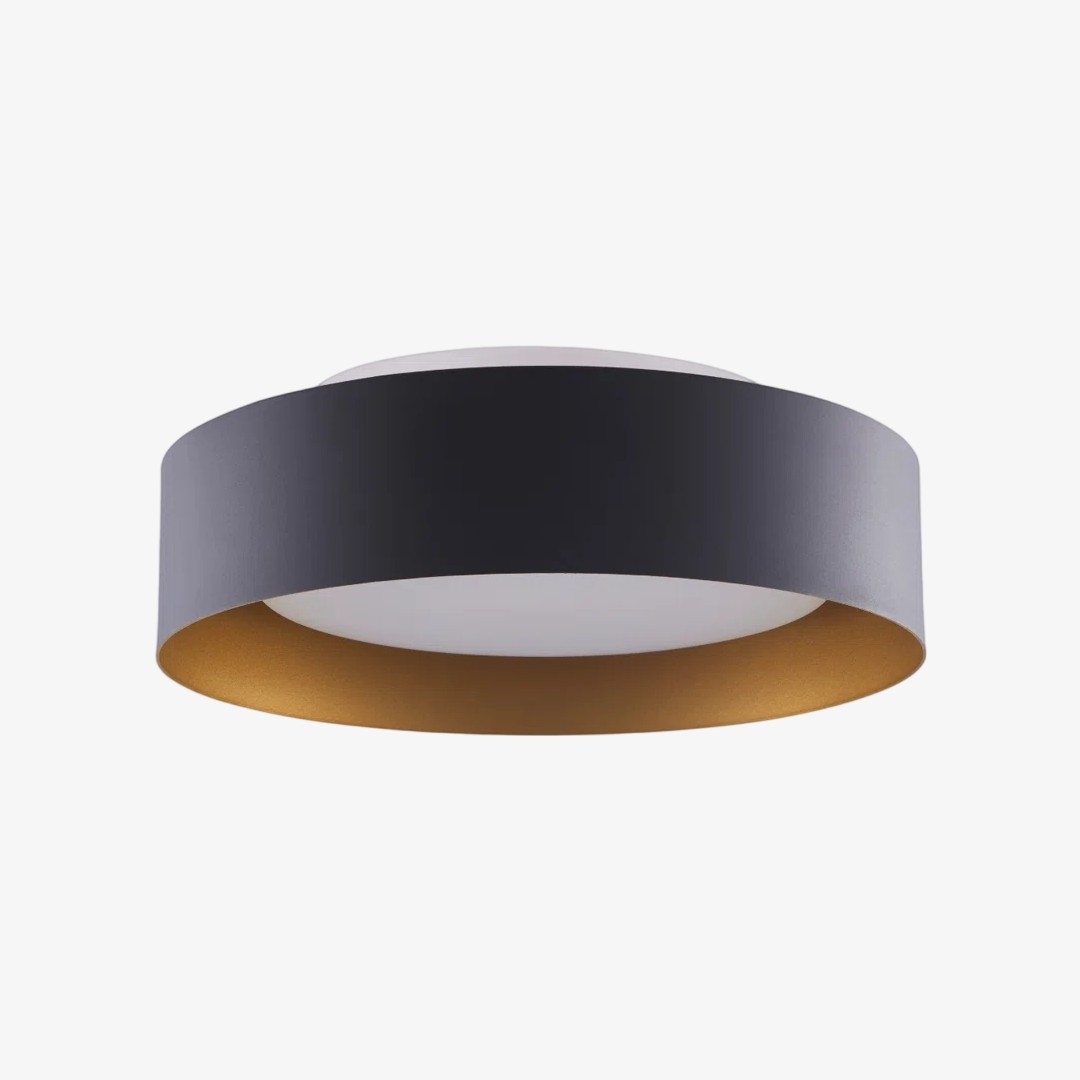 Velcora Contemporary Metal Flush Mount Ceiling Light - Elegant Drum Ceiling Fixture for Bedroom K2285