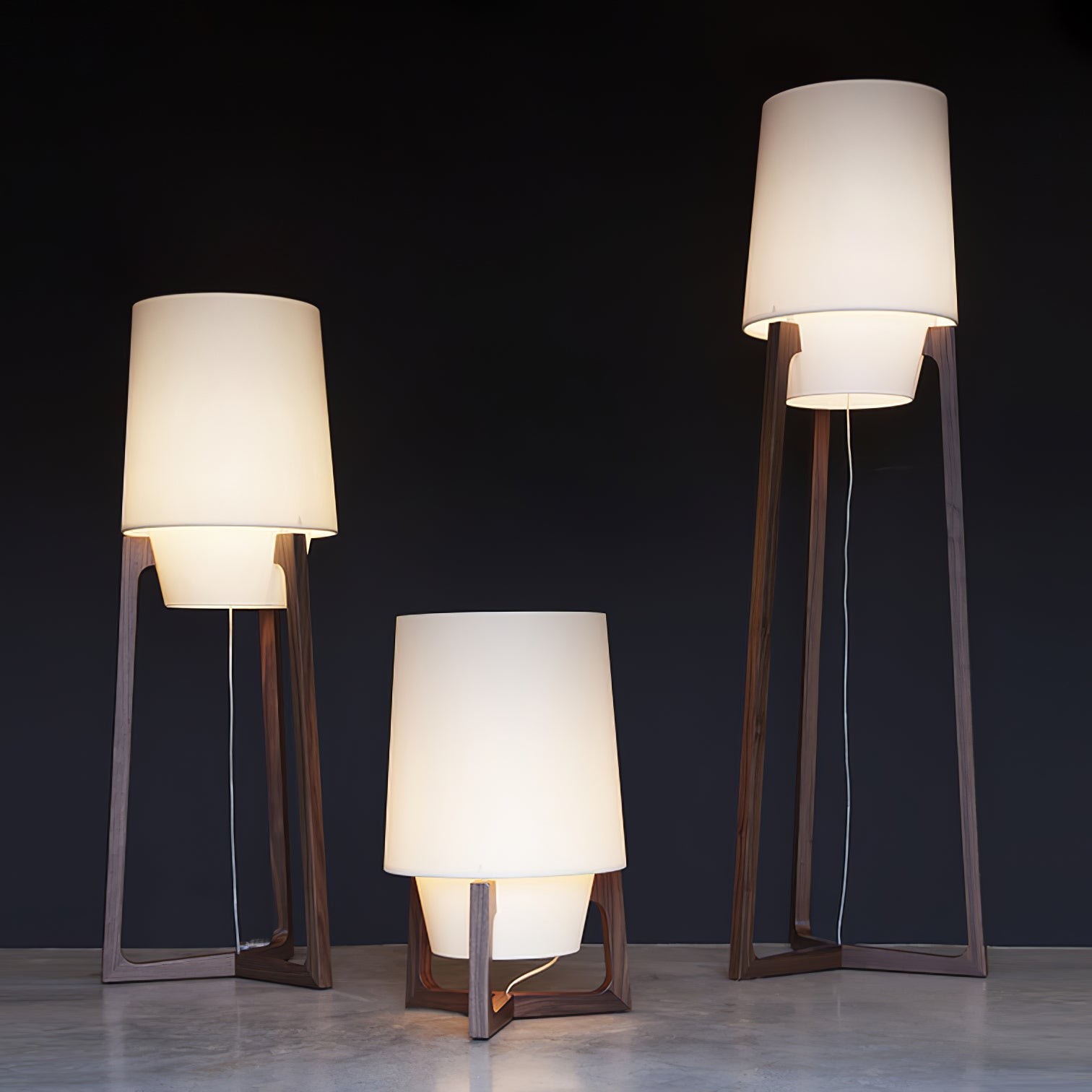Modern Simple Chinese Style Solid Wood Floor Lamp K443