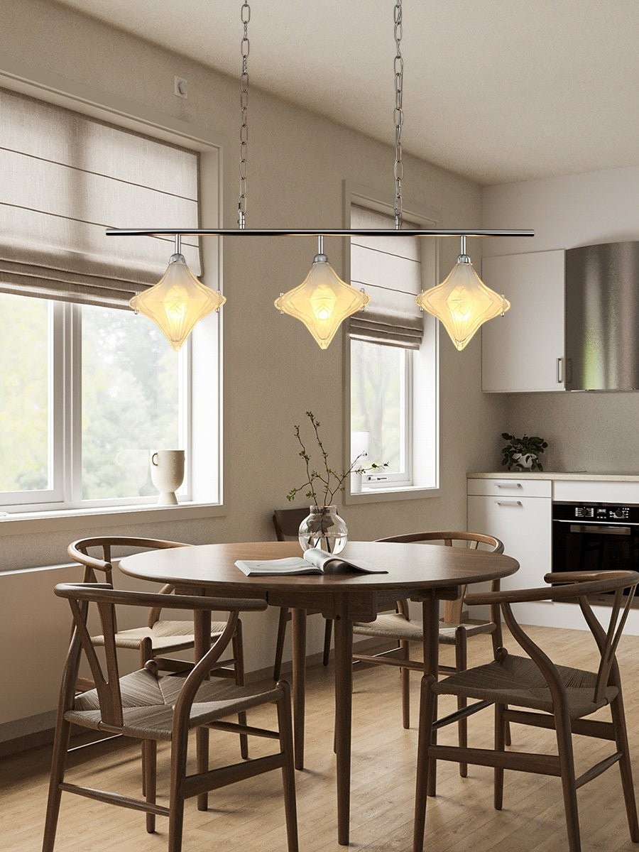 Art Deco Star Linear Pendant Light - Elegant Lighting for Kitchen Island  - Astris Cassiopeia K1577