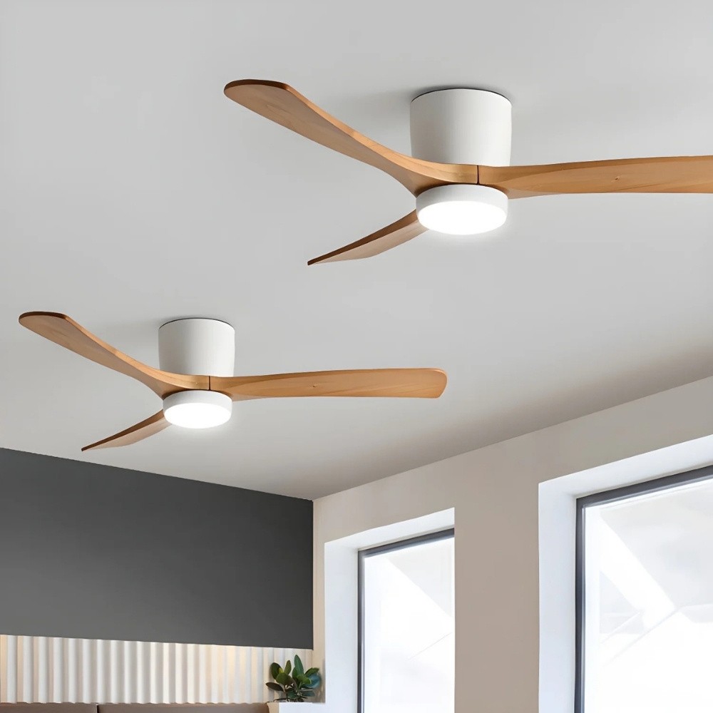 Nordic Modern 3 Blades Wooden Ceiling Fan Light K1119