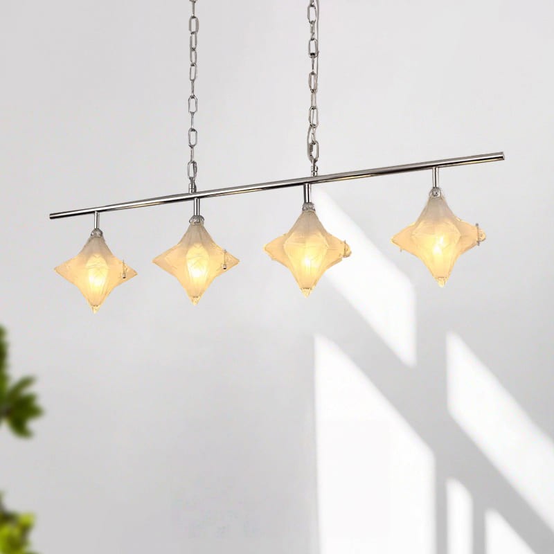 Art Deco Star Linear Pendant Light - Elegant Lighting for Kitchen Island  - Astris Cassiopeia K1577