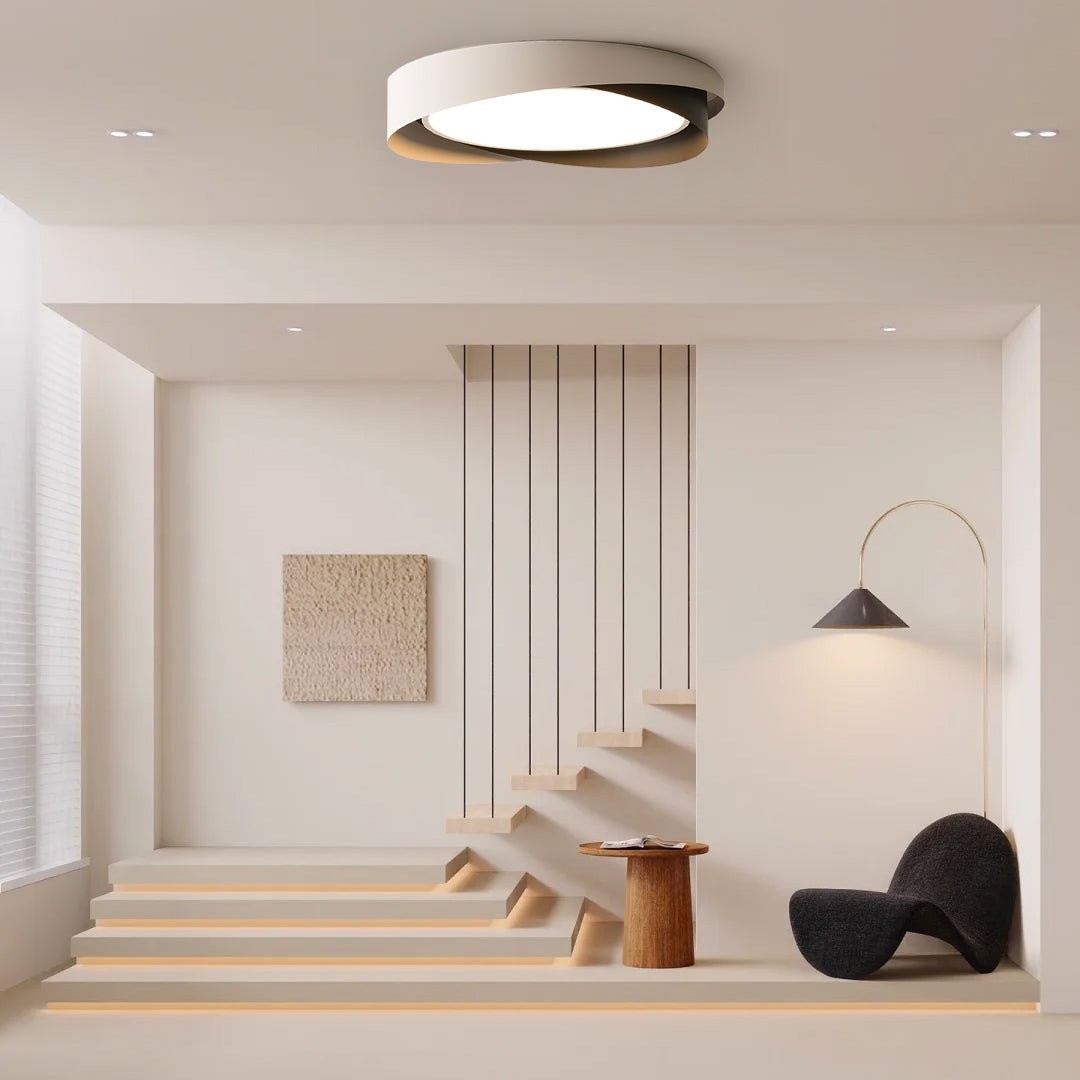 Nordic Style Modern Minimalist Wave Pattern Ceiling Lamp K611