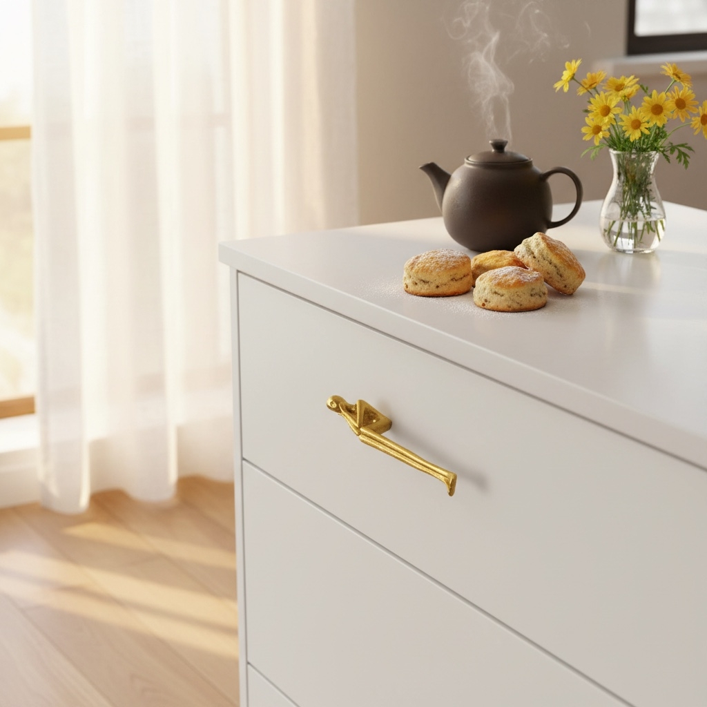Verlitho Retro Cabinet Handle - Nordic Furniture Pull For Wardrobes and Drawers K2365