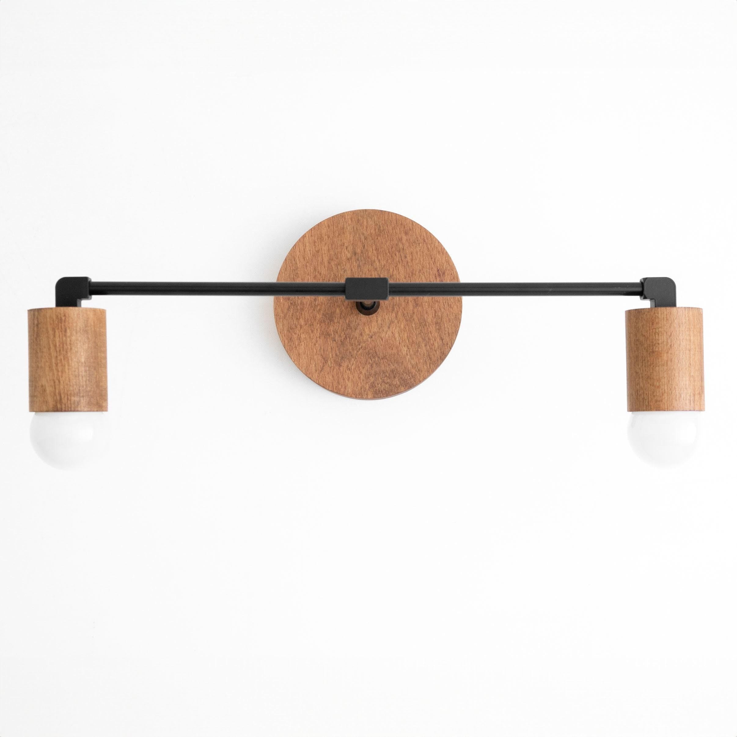 Mobilux Line Wood and Vanity Light - Bohemian Bathroom Lighting Fixture K1490