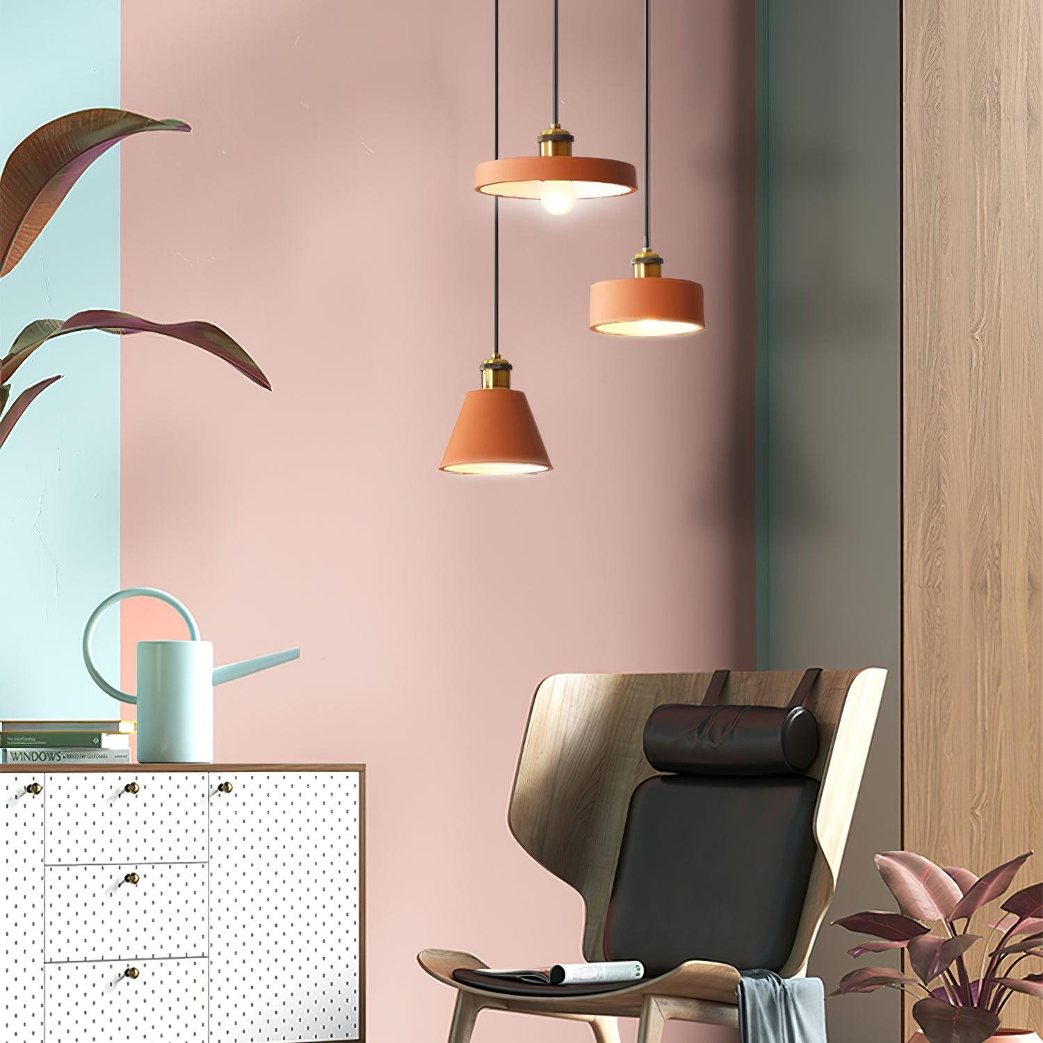 Modern Resin Geometric Pendant Lamp K621