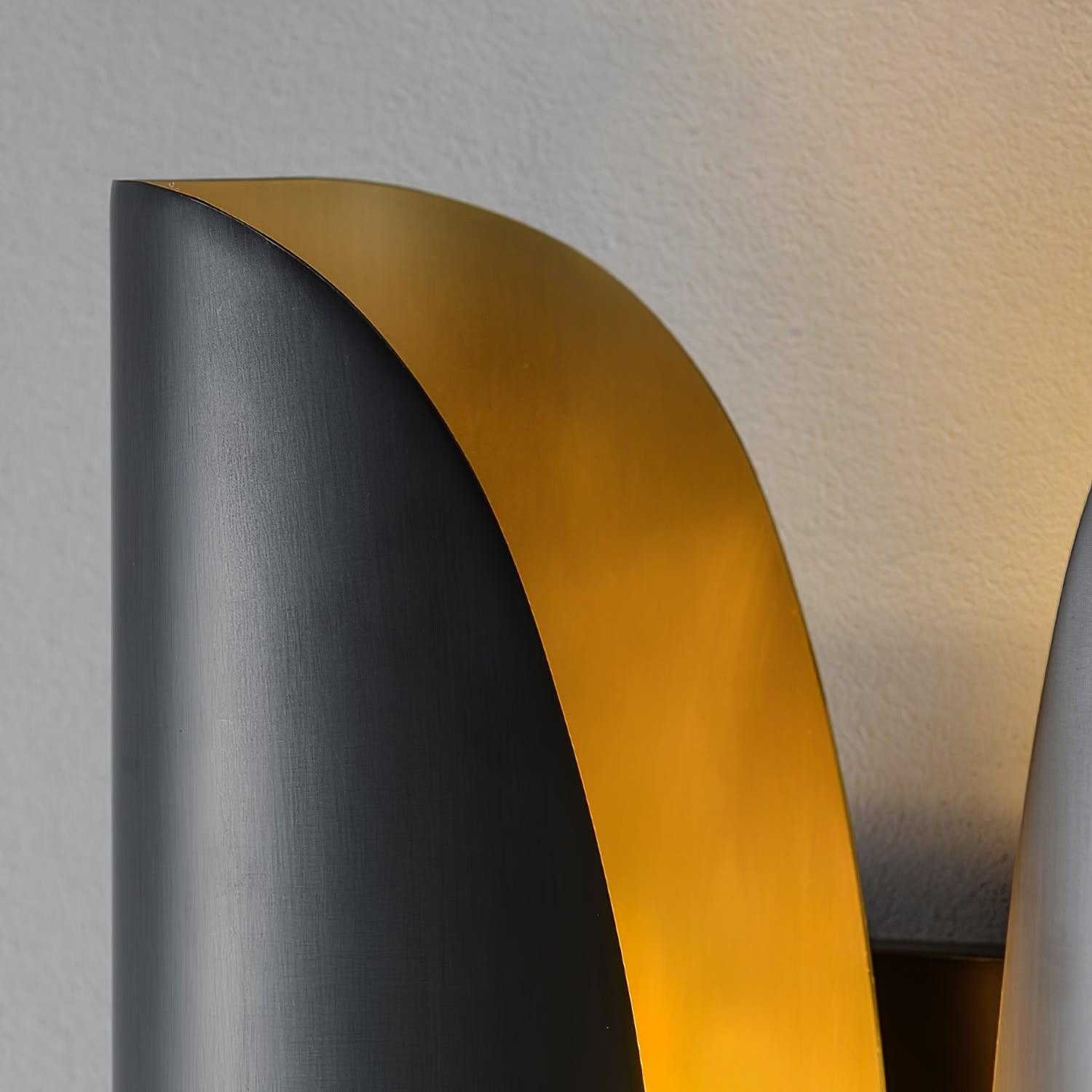 Auregon Artistic Sculptural Wall Sconce - Abstract Coiled Metal Wall Light for Hallway or Living Room K2250