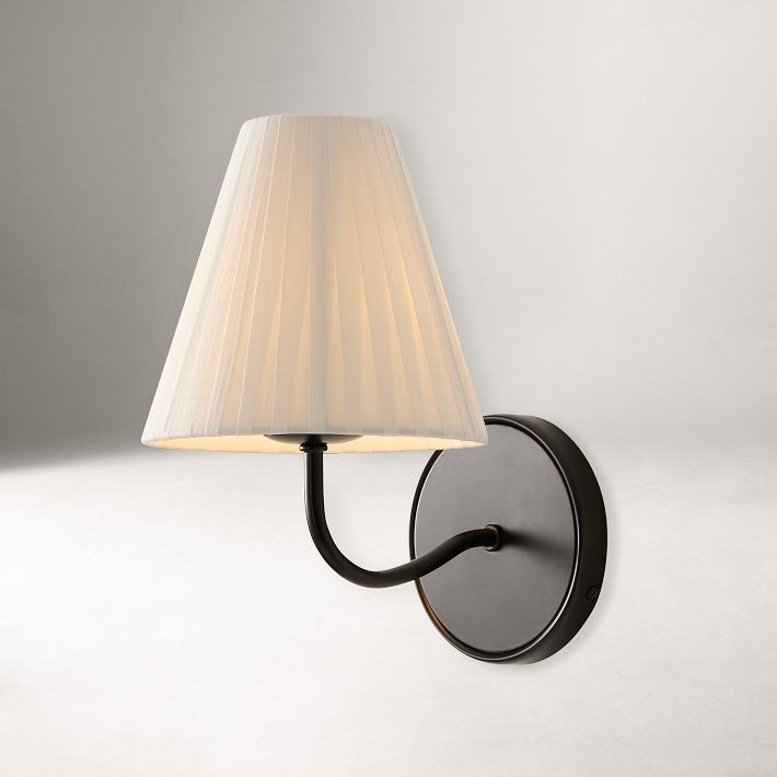 Fibura Elegant Linen Shade Wall Lamp - Contemporary Lighting for Hallway and Bedroom K1408