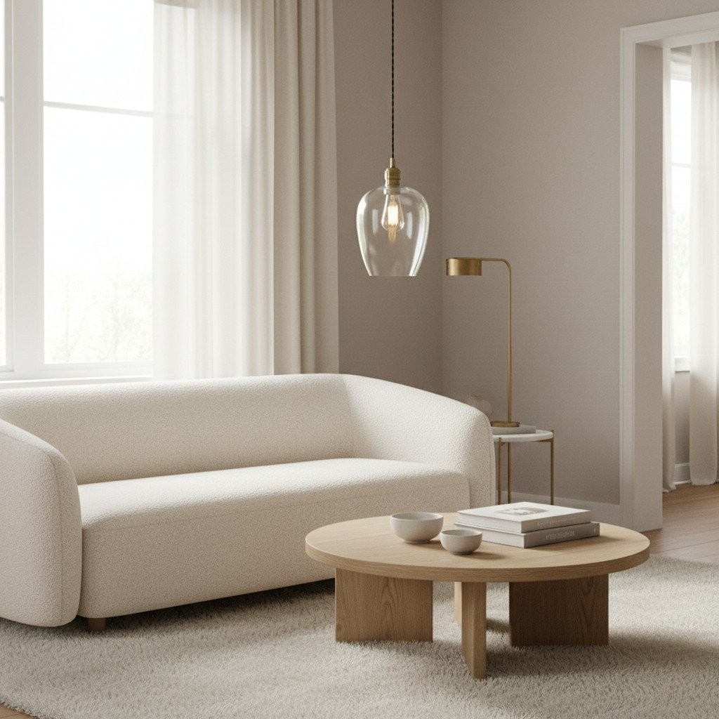Clarione Height-Adjustable Glass Pendant Light - Classic Art Deco Light K2004