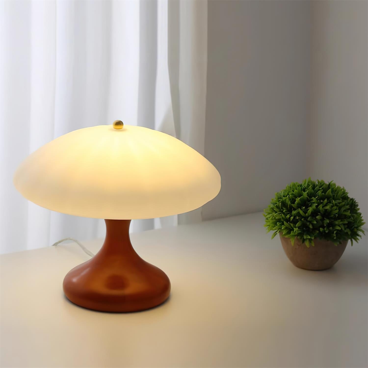 Mushroom Shape Curved Table Lamp K697