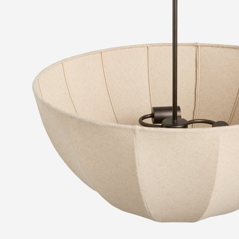 Lumarys Botanical Inspired Linen Flush Mount Light - Soft Pendant Light for Dining Room K1645